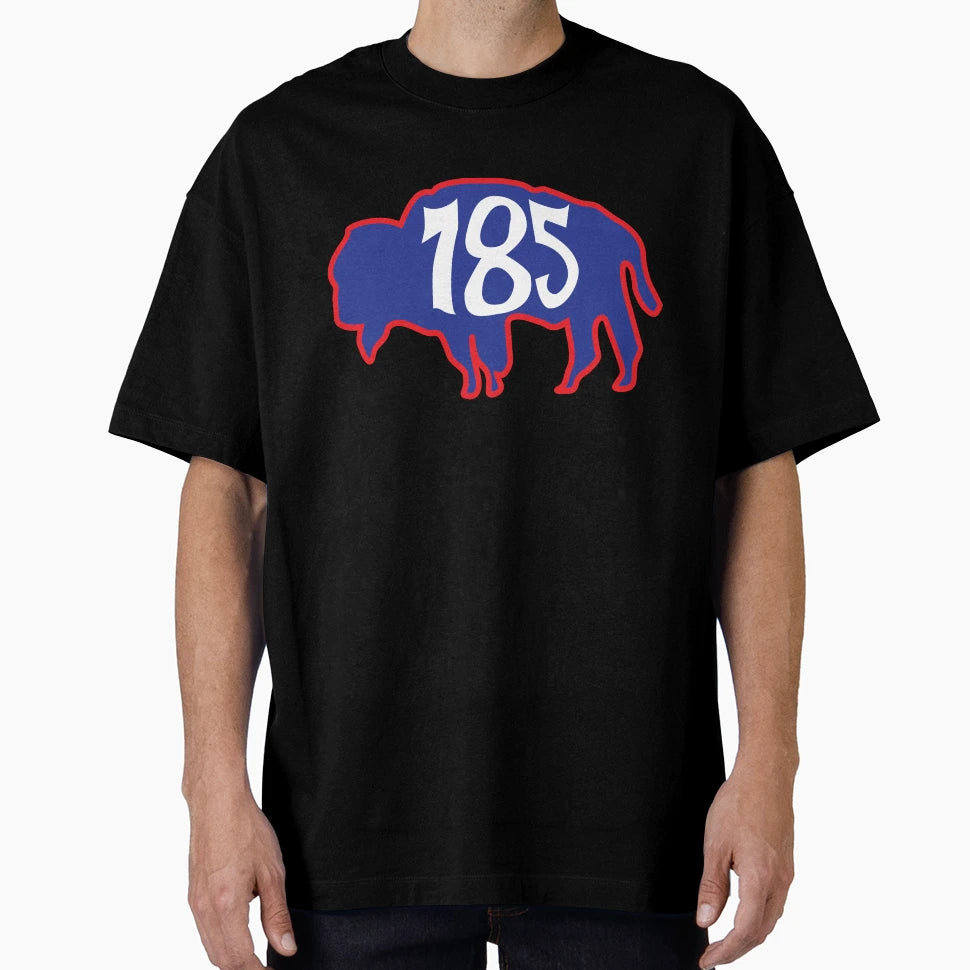 Hand Drawn Kansas Buffalo 785 Crimson Red T-Shirt - Trendy Graphic Unisex - T-Shirt, Sweatshirt, Hoodie