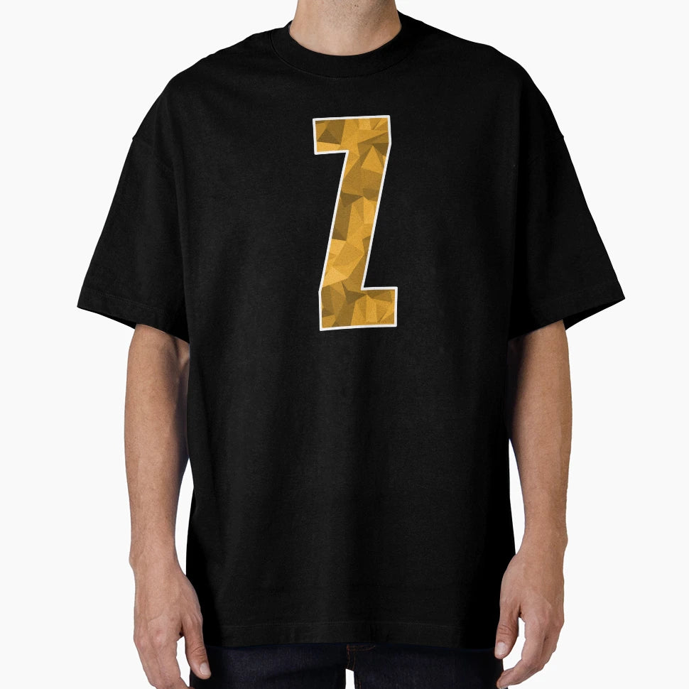 Letter Z Monogram Letter Art Yellow T-Shirt - Novelty Apparel Unisex - T-Shirt, Sweatshirt, Hoodie