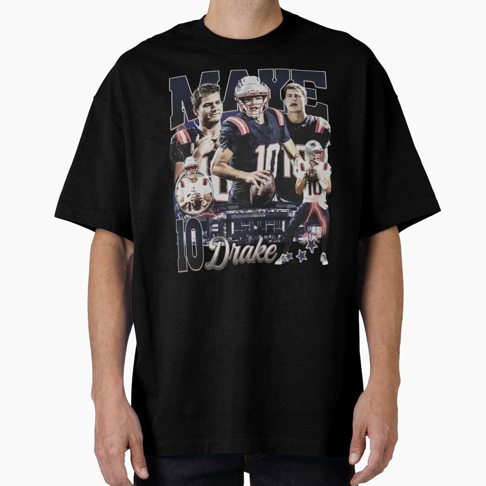 Drake Maye New England Bootleg 90S T-Shirt - Graphic Print Men Women - T-Shirt, Sweatshirt, Hoodie