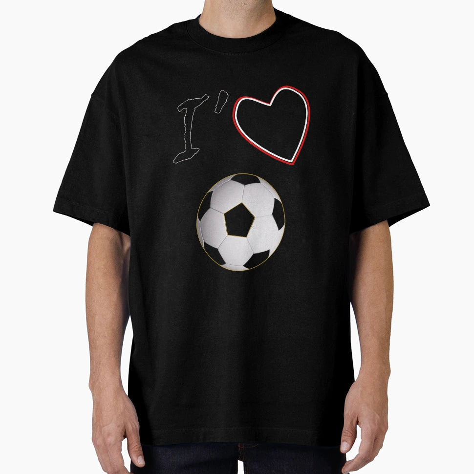 I Love Football T-Shirt - Custom Art Print Men Women - T-Shirt, Sweatshirt, Hoodie