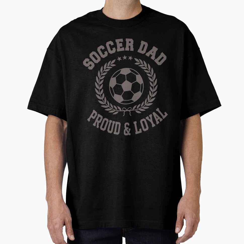 Soccer Dad Varsity Crest Proud Loyal Supporter by - Adult & Kids T-Shirts, Sweatshirts & Hoodies apparel design preview 1