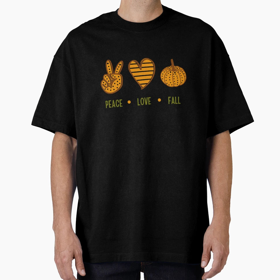 Peace Love Fall T-Shirt - Trendy Graphic Unisex - T-Shirt, Sweatshirt, Hoodie