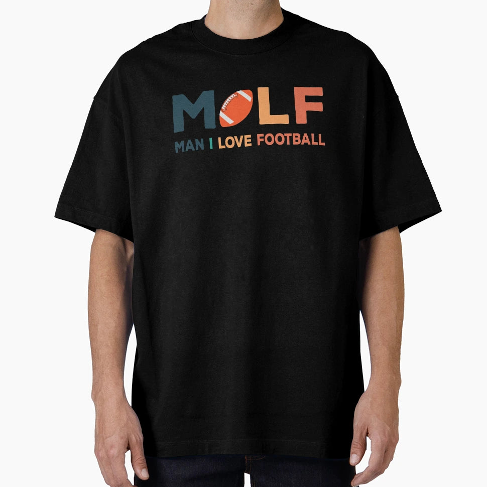 Milf I Love Football Illustration T-Shirt - Novelty Apparel Men Women - T-Shirt, Sweatshirt, Hoodie