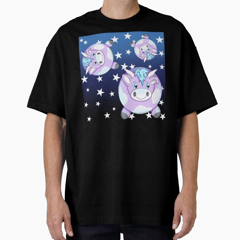 Flying cow in space by BeingNow - Adult & Kids T-Shirts, Sweatshirts & Hoodies apparel design preview 1