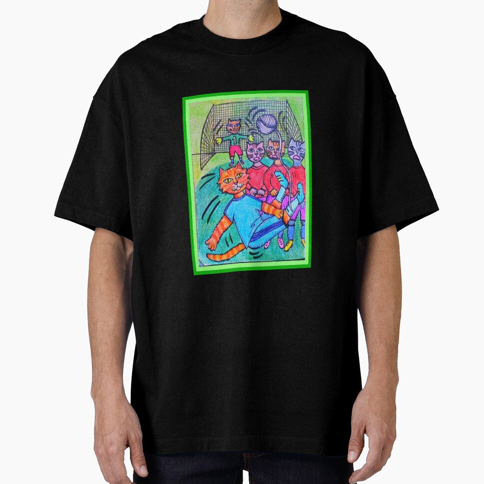 Football Cats by PaniaBrown - Adult & Kids T-Shirts, Sweatshirts & Hoodies apparel design preview 1