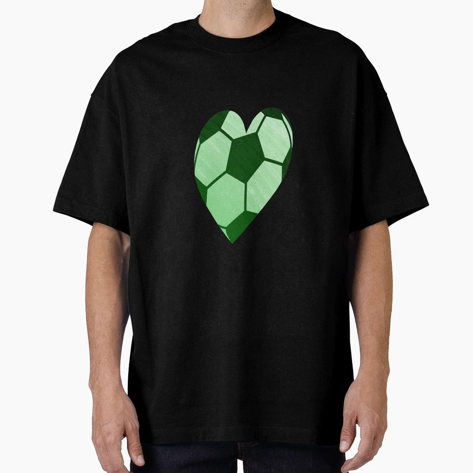 Love Football Green T-Shirt - Custom Art Print Men Women - T-Shirt, Sweatshirt, Hoodie