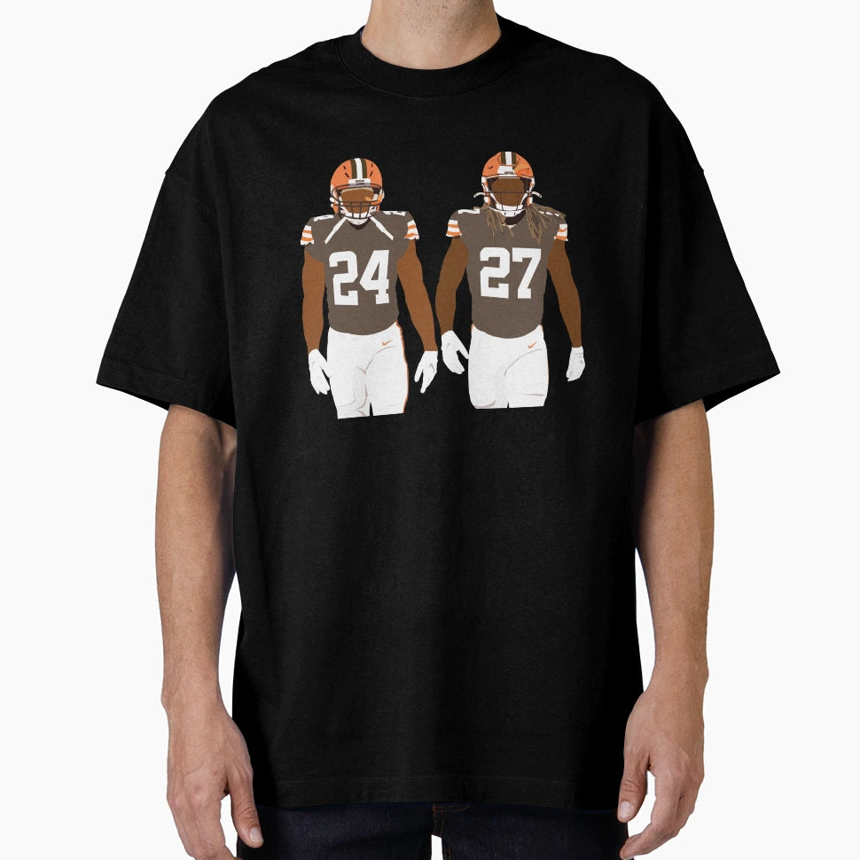 Nick Chubb Kareem Hunt T-Shirt - Aesthetic Graphic for Adults - T-Shirt, Sweatshirt, Hoodie