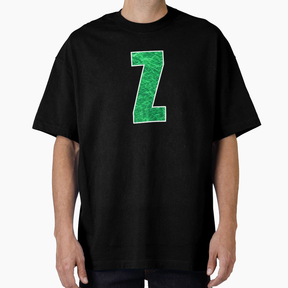 Letter Z Green Water Wave Ocean Art T-Shirt - Streetwear Style Men Women - T-Shirt, Sweatshirt, Hoodie