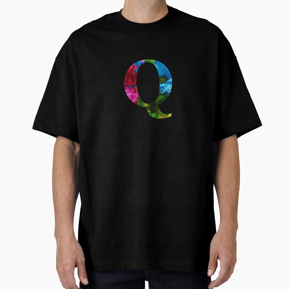 Monogram Initial Letter Q T-Shirt - Minimalist Print for Adults - T-Shirt, Sweatshirt, Hoodie