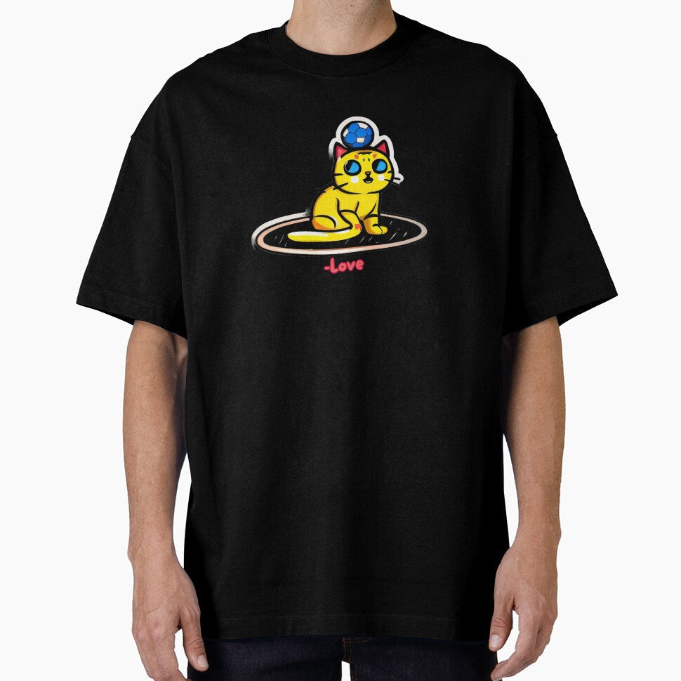 Soccer Love Cat by catsplaysports - Adult & Kids T-Shirts, Sweatshirts & Hoodies apparel design preview 1