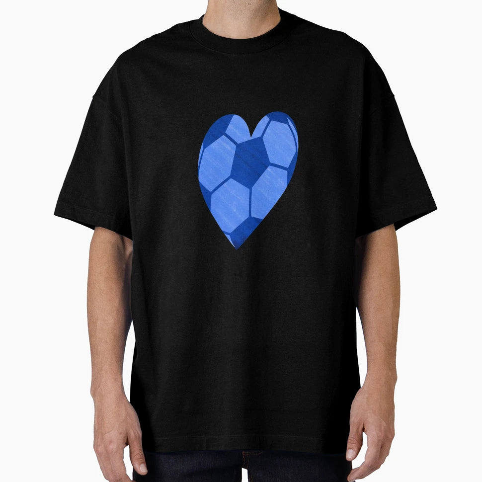 Love Football Blue T-Shirt - Casual Everyday Wear Men Women - T-Shirt, Sweatshirt, Hoodie
