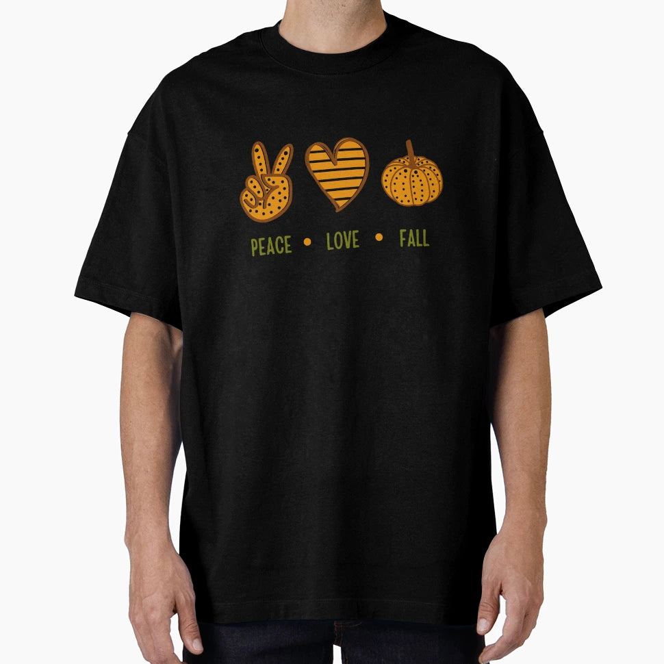 Peace Love Fall T-Shirt - Unique Graphic Men Women - T-Shirt, Sweatshirt, Hoodie