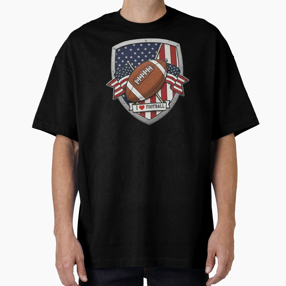 I Love Football T-Shirt - Graphic Print Men Women - T-Shirt, Sweatshirt, Hoodie