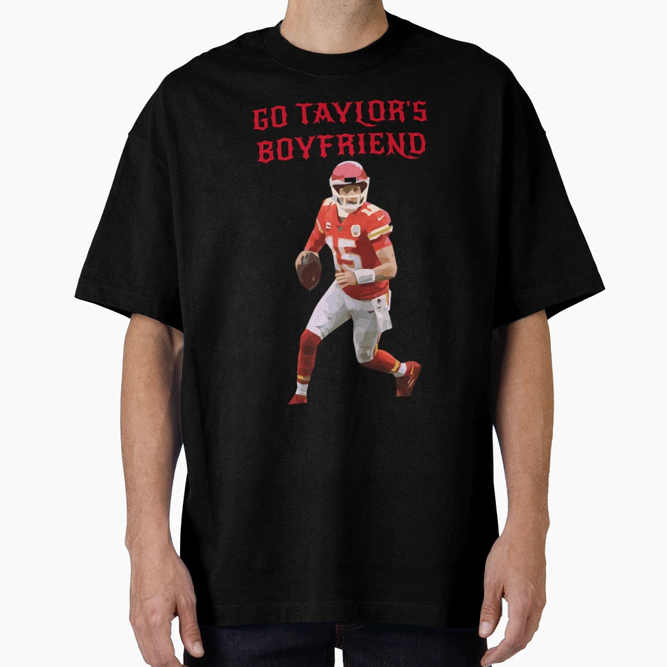 Go Taylors Boyfriend Funny Football T-Shirt - Minimalist Print Men Women - T-Shirt, Sweatshirt, Hoodie