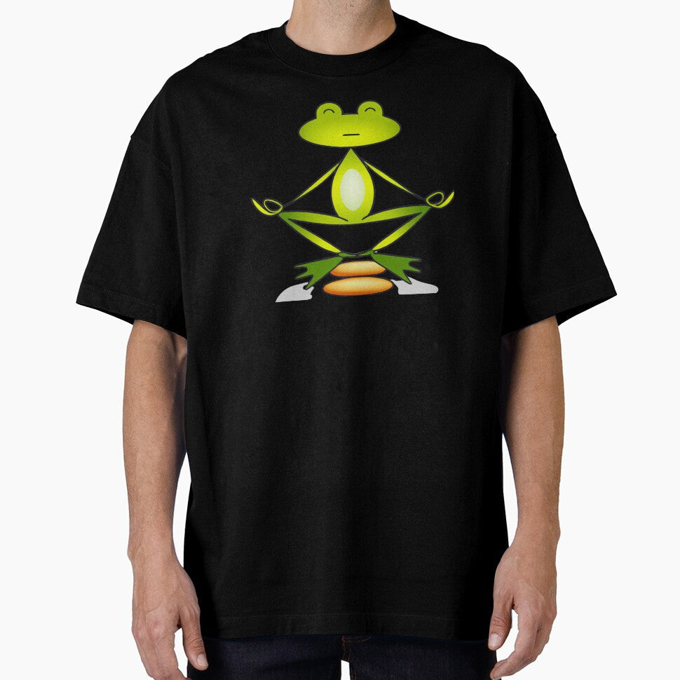 Zen Frog Meditating by RedBerryBliss - Adult & Kids T-Shirts, Sweatshirts & Hoodies apparel design preview 1