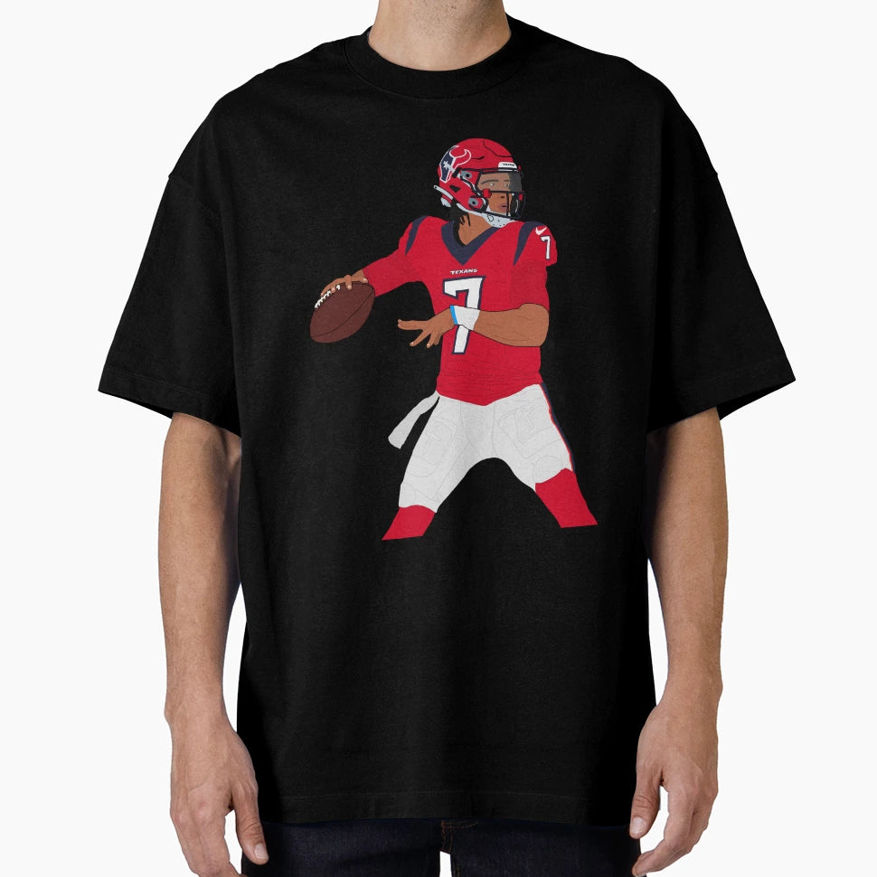 Cj Stroud Texans Red T-Shirt - Unique Graphic for Adults - T-Shirt, Sweatshirt, Hoodie