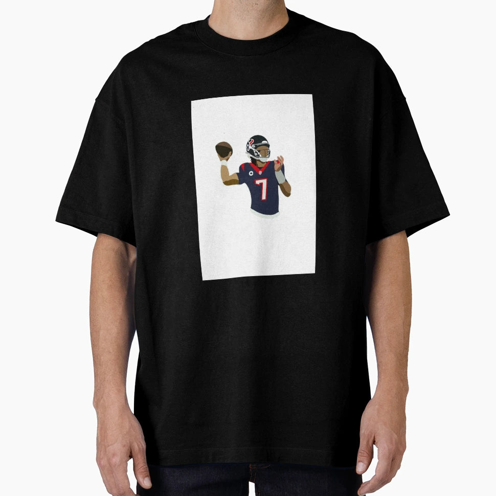 Cj Stroud Throwing Football T-Shirt - Streetwear Style Unisex - T-Shirt, Sweatshirt, Hoodie