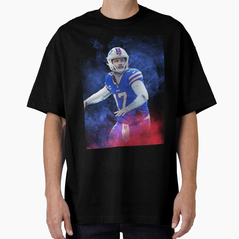 J Allen Buffalo Sports Art T-Shirt - Novelty Apparel for Adults - T-Shirt, Sweatshirt, Hoodie
