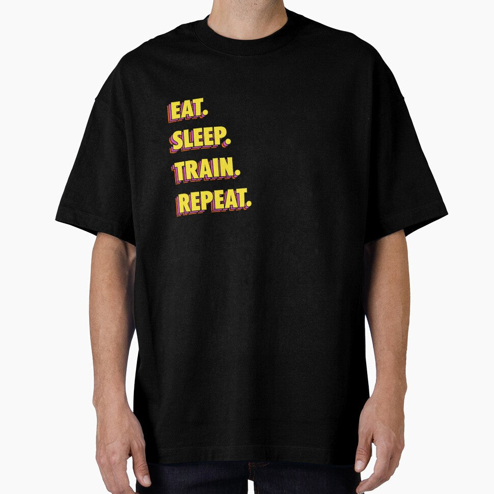 Eat. Sleep. Train. Repeat by SplashHoopers - Adult & Kids T-Shirts, Sweatshirts & Hoodies apparel design preview 1