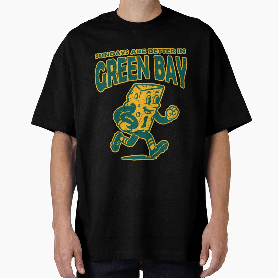 Sundays Are Better Green Bay Football Game T-Shirt - Graphic Print Unisex - T-Shirt, Sweatshirt, Hoodie