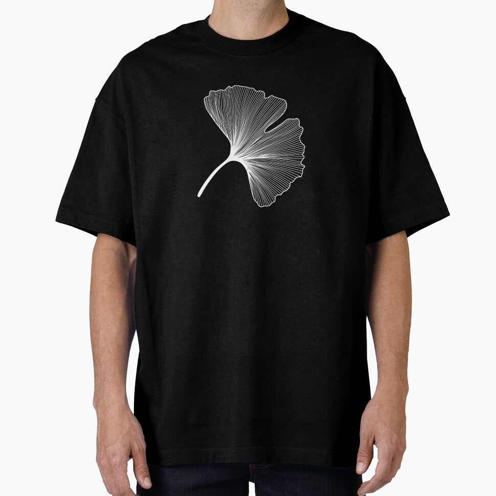 Ginkgo Biloba leaves pattern WHITE by Printables - Adult & Kids T-Shirts, Sweatshirts & Hoodies apparel design preview 1