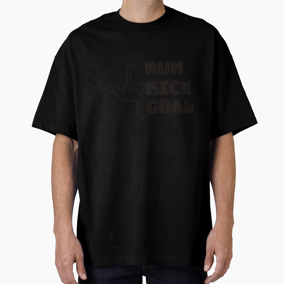RUN KICK GOAL by Salah - Adult & Kids T-Shirts, Sweatshirts & Hoodies apparel design preview 1