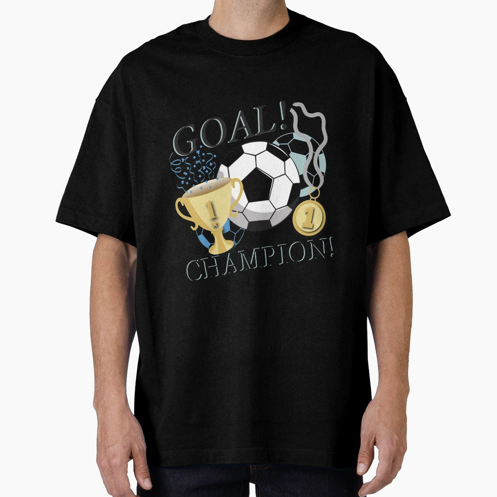 Football Goal Scoring Champion T-Shirt - Custom Art Print for Adults - T-Shirt, Sweatshirt, Hoodie
