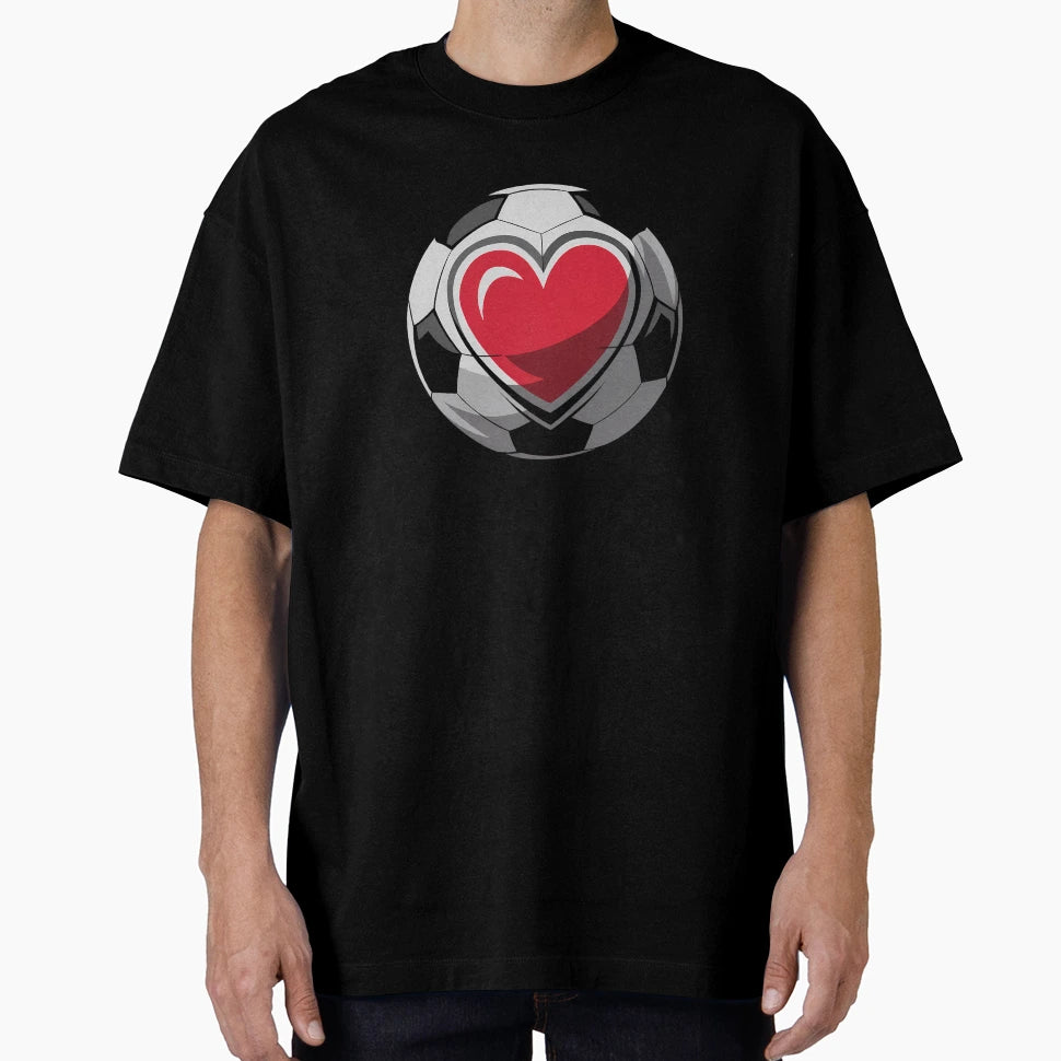 Soccer Heart Sports Love T-Shirt - Aesthetic Graphic Men Women - T-Shirt, Sweatshirt, Hoodie