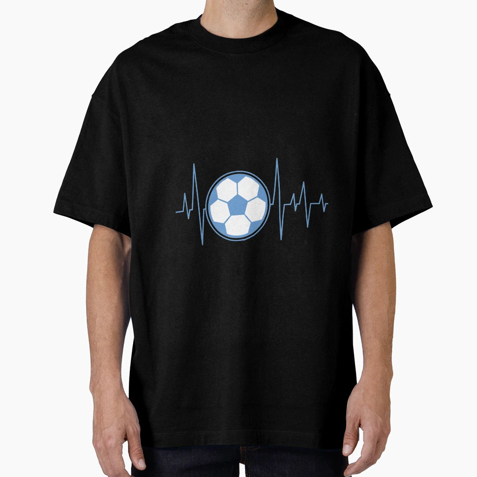 Heartbeat Soccer T-Shirt - Casual Everyday Wear Unisex - T-Shirt, Sweatshirt, Hoodie