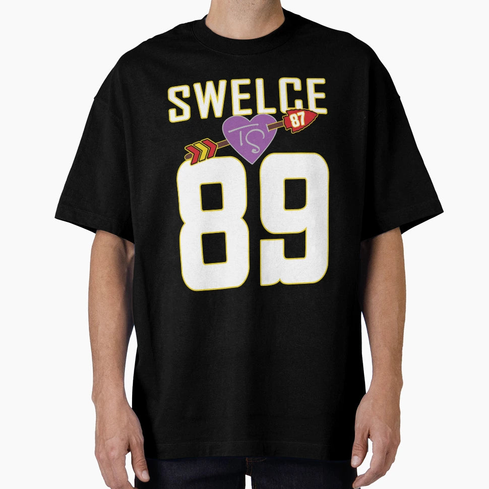 Swelce Kelce Swift Romance 87 89 Red T-Shirt - Unique Graphic Men Women - T-Shirt, Sweatshirt, Hoodie