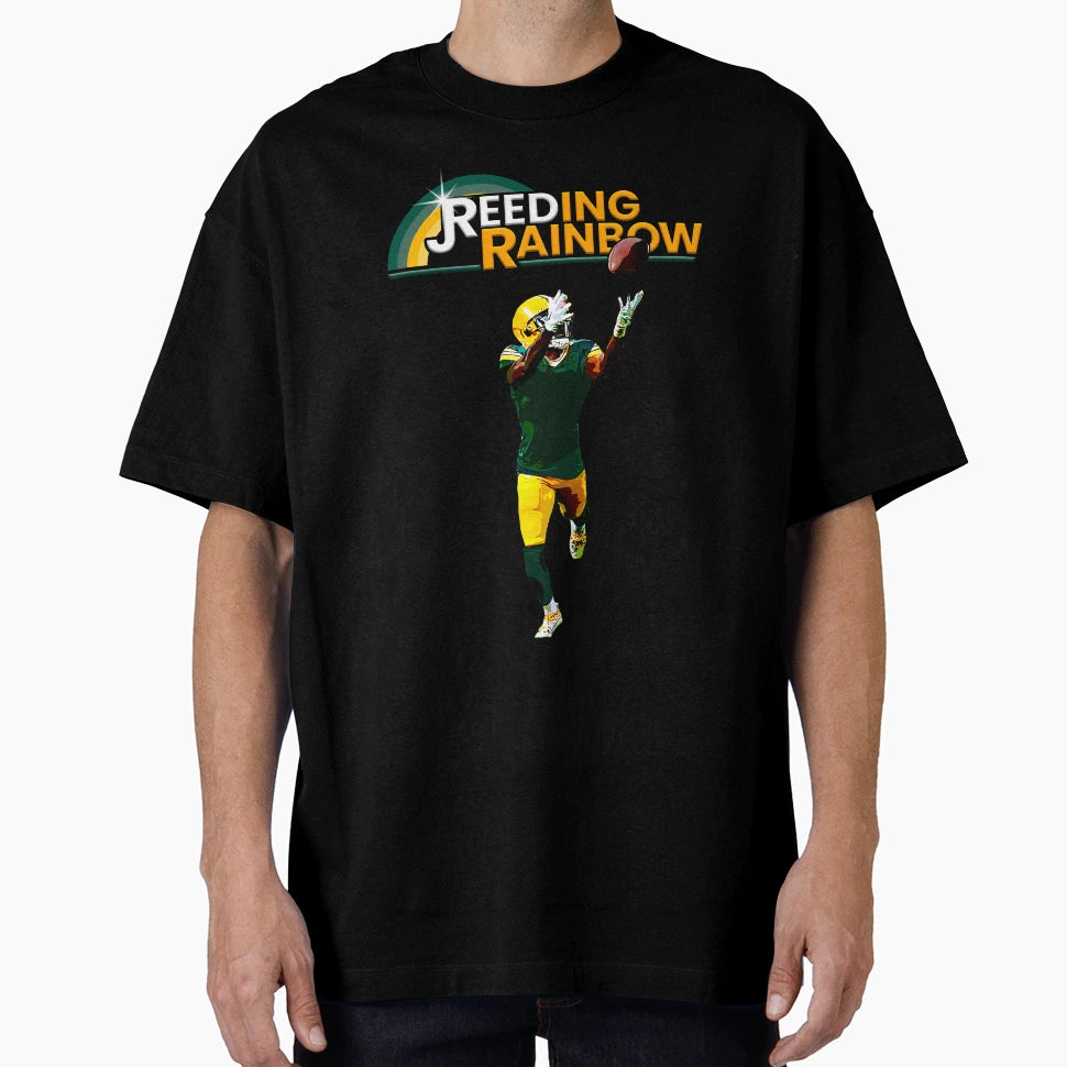 Jreeding Rainbow Football Wide Receiver T-Shirt - Trendy Graphic for Adults - T-Shirt, Sweatshirt, Hoodie