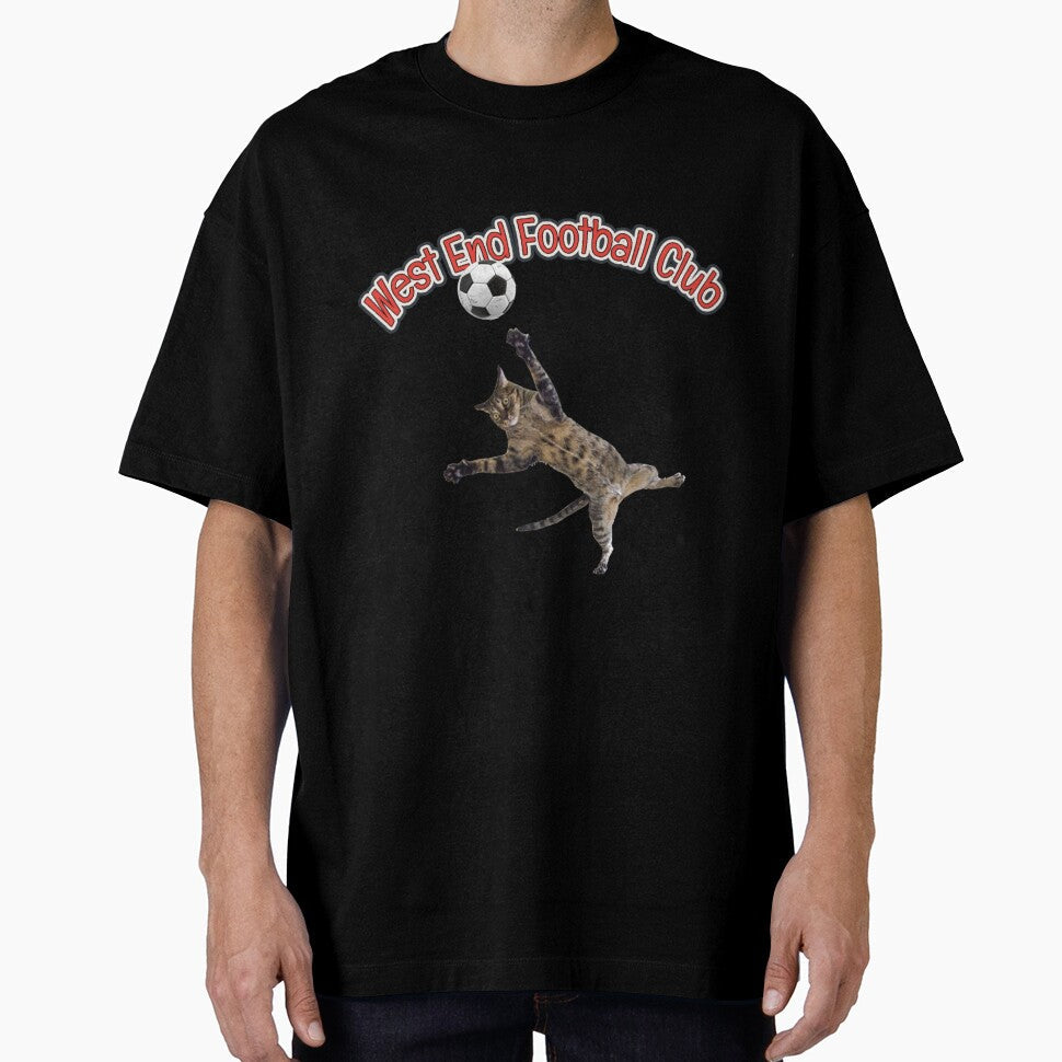 West End Football Club manic keeper cat design by FC - Adult & Kids T-Shirts, Sweatshirts & Hoodies apparel design preview 1
