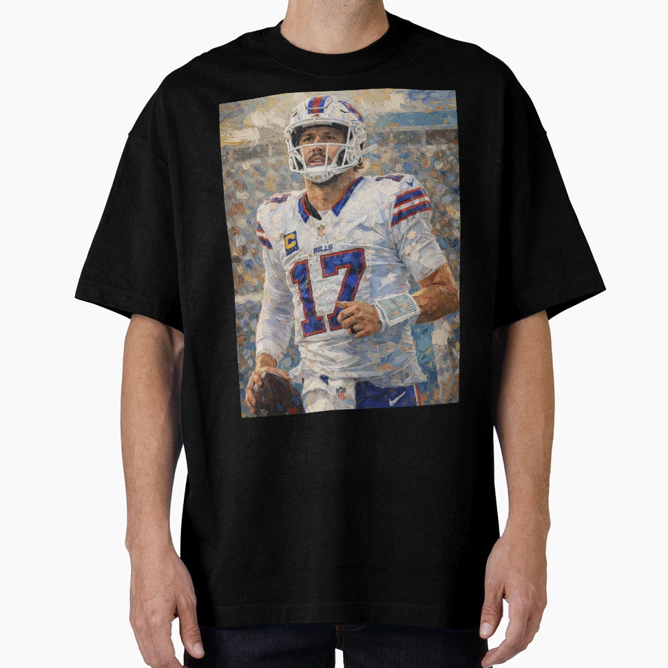 Impressionist Buffalo Football T-Shirt - Unique Graphic for Adults - T-Shirt, Sweatshirt, Hoodie