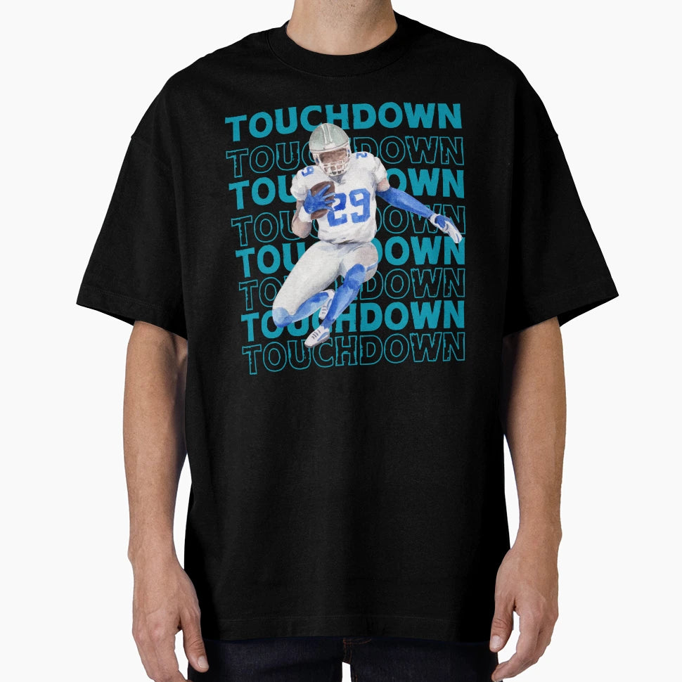 Blue Football Touchdown T-Shirt - Casual Everyday Wear Unisex - T-Shirt, Sweatshirt, Hoodie