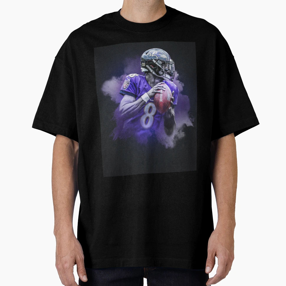 Lamar Baltimore Sports Art T-Shirt - Streetwear Style for Adults - T-Shirt, Sweatshirt, Hoodie