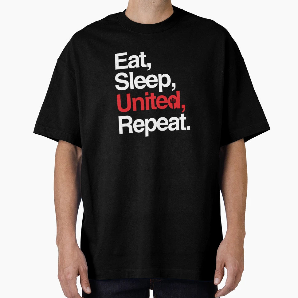 Eat Sleep United Repeat Funny T-Shirt - Aesthetic Graphic Men Women - T-Shirt, Sweatshirt, Hoodie