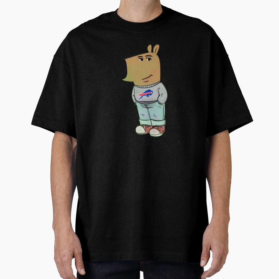Buffalo Bills Just Chill Guy Meme T-Shirt - Fun Novelty Design for Adults - T-Shirt, Sweatshirt, Hoodie