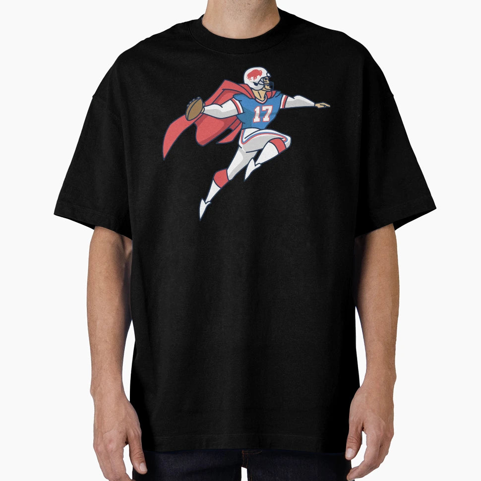 Super Josh Buffalo Football Cartoon T-Shirt - Aesthetic Graphic Men Women - T-Shirt, Sweatshirt, Hoodie