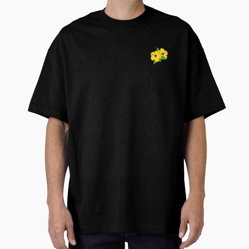 Yellow Hibiscus Flower Pocket Patch for Men and Women - Adult & Kids T-Shirts, Sweatshirts & Hoodies apparel design preview 1