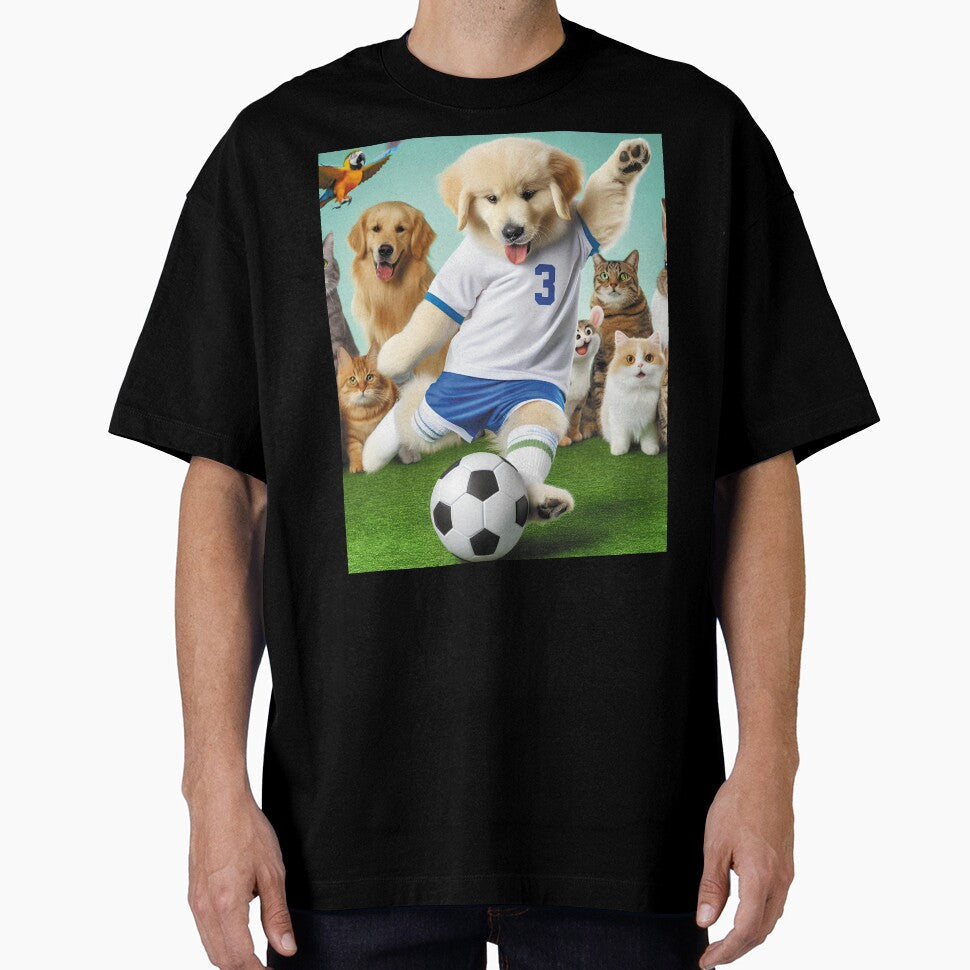 Funny Animals Playing Soccer Football Team, Kids - Adult & Kids T-Shirts, Sweatshirts & Hoodies apparel design preview 1