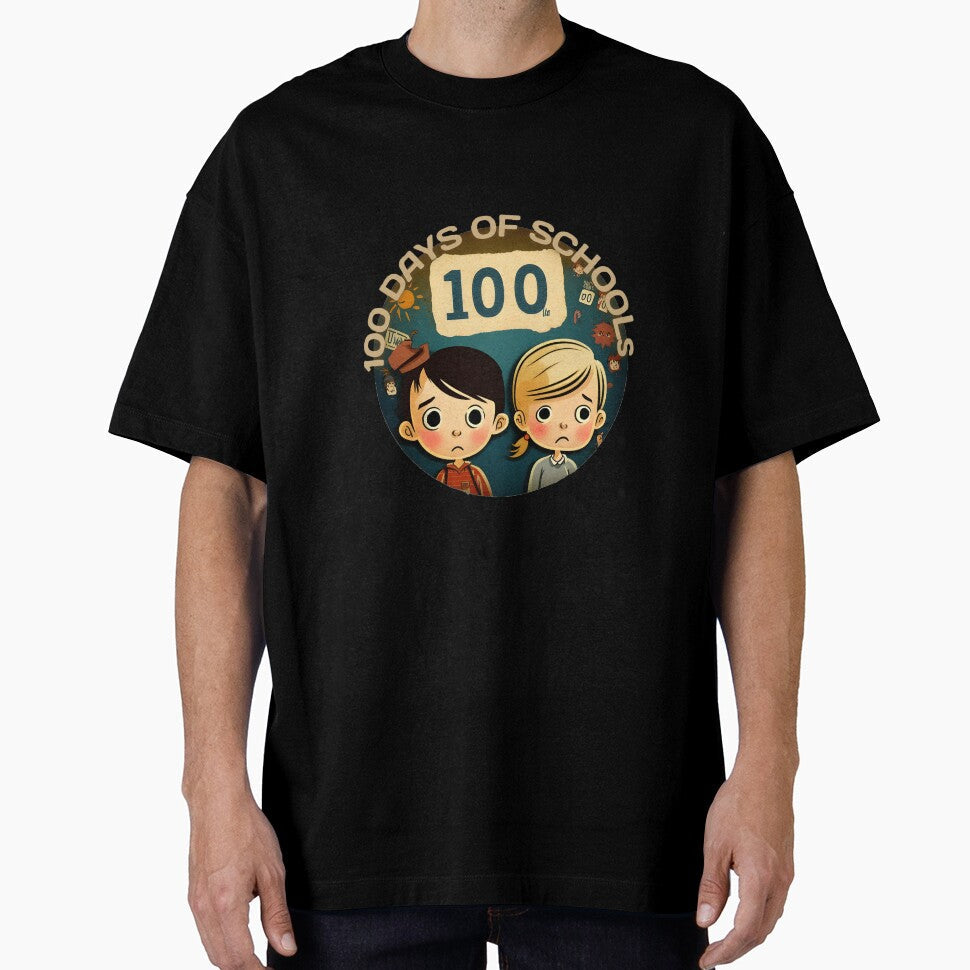 100 DAYS OF SCHOOL. Sticker by joesefamhend - Adult & Kids T-Shirts, Sweatshirts & Hoodies apparel design preview 1