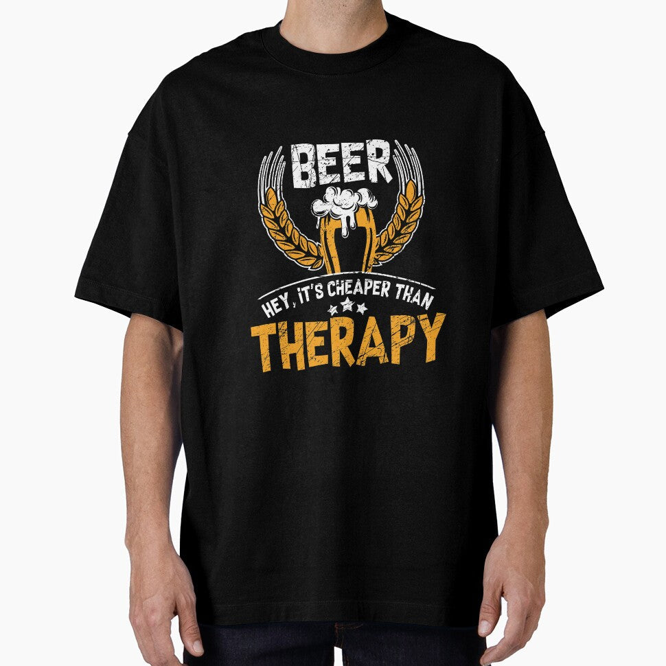 Beer is Cheaper than Therapy for Men and Women by - Adult & Kids T-Shirts, Sweatshirts & Hoodies apparel design preview 1