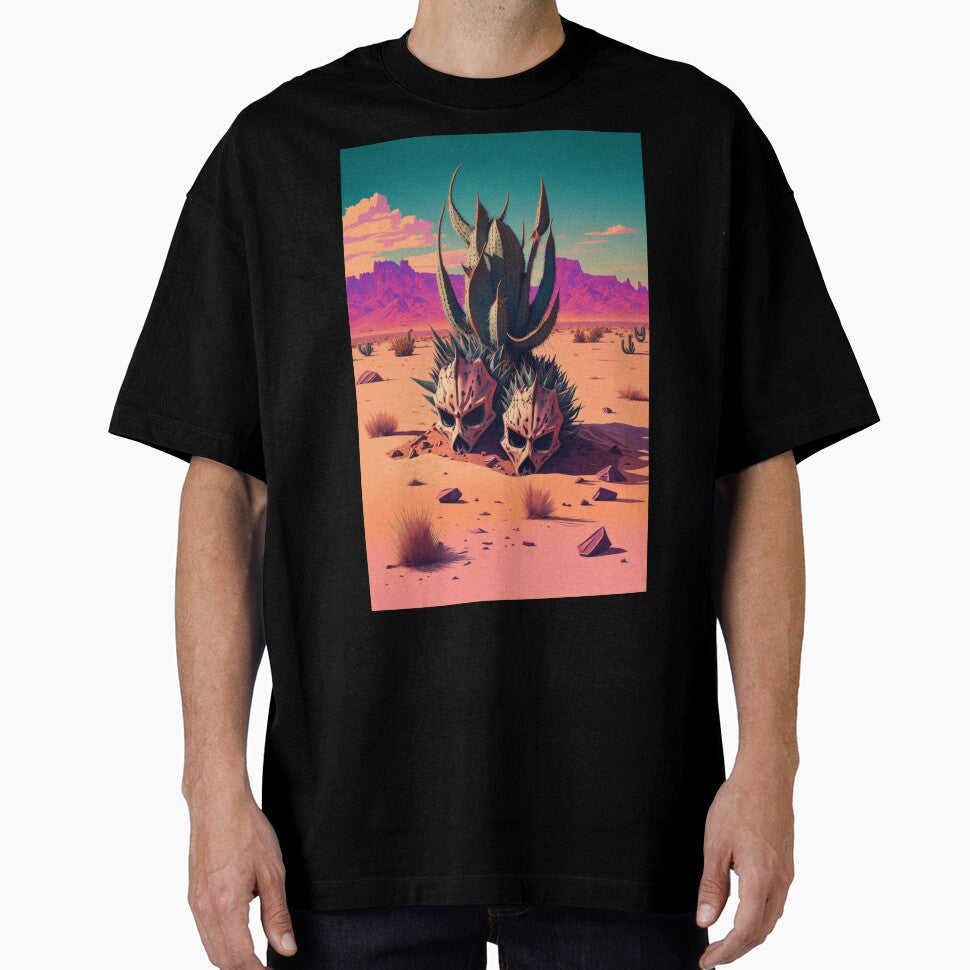 Synthwave/Retrowave Desert Post Apocalypse by - Adult & Kids T-Shirts, Sweatshirts & Hoodies apparel design preview 1