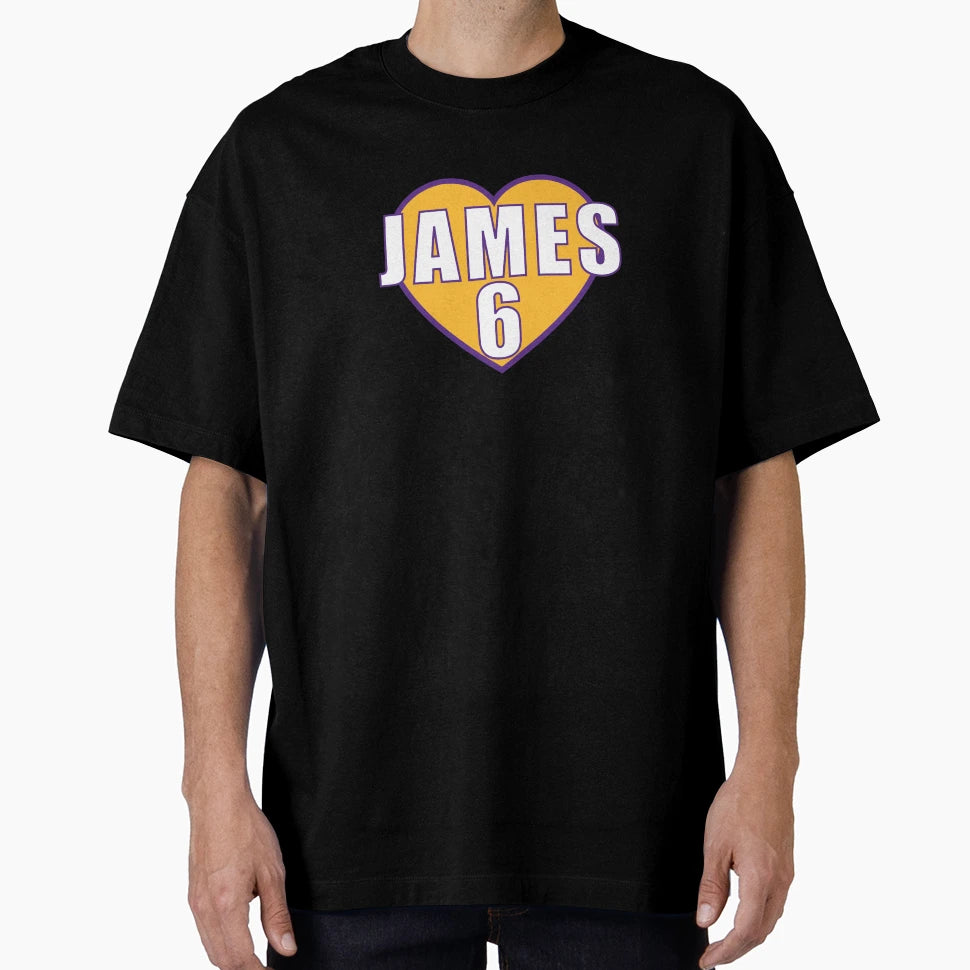 Lebron James 6 Heart T-Shirt - Casual Everyday Wear for Adults - T-Shirt, Sweatshirt, Hoodie