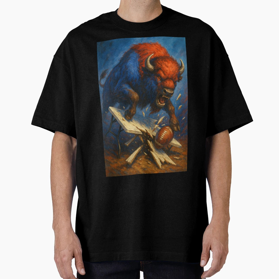 Buffalo Football V5 T-Shirt - Custom Art Print for Adults - T-Shirt, Sweatshirt, Hoodie