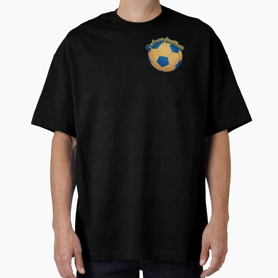 I Love Football Soccer T-Shirt - Aesthetic Graphic Unisex - T-Shirt, Sweatshirt, Hoodie