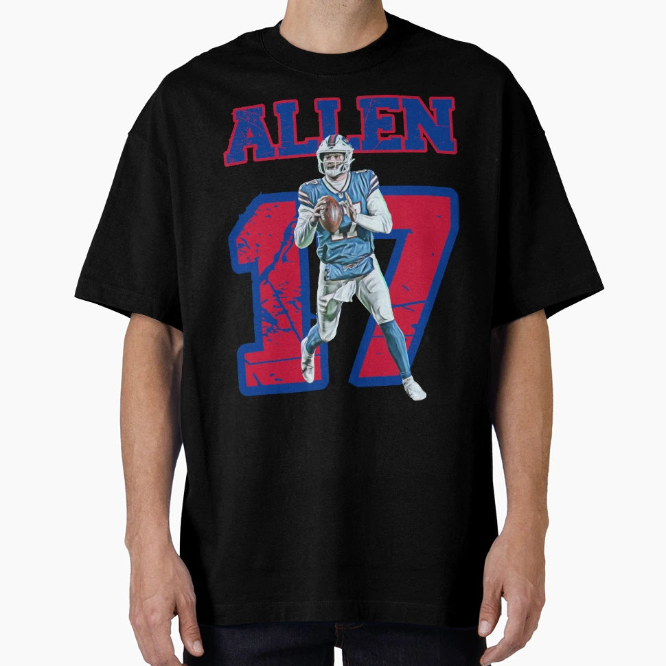 Buffalo Bills Quarterback JA 17 T-Shirt - Custom Art Print Unisex - T-Shirt, Sweatshirt, Hoodie