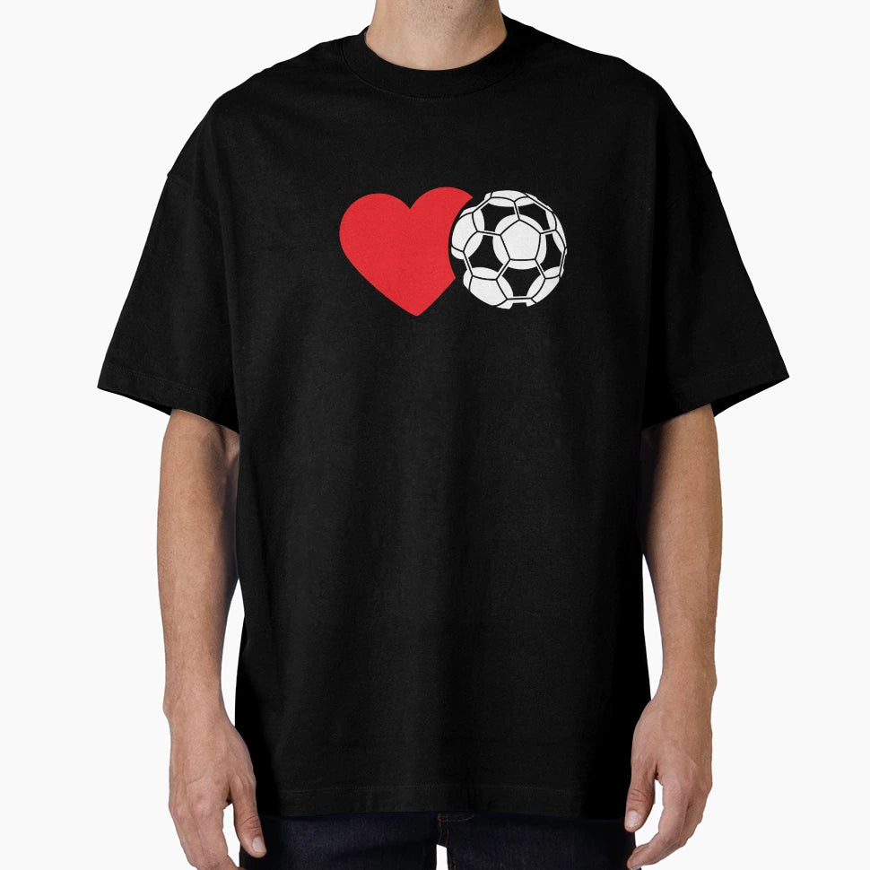 I Love Football T-Shirt - Minimalist Print Men Women - T-Shirt, Sweatshirt, Hoodie