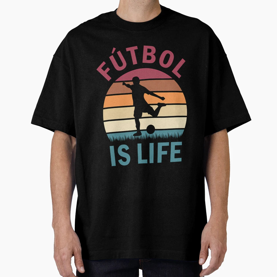 Ftbol Is Life Football And Soccer T-Shirt - Minimalist Print Men Women - T-Shirt, Sweatshirt, Hoodie
