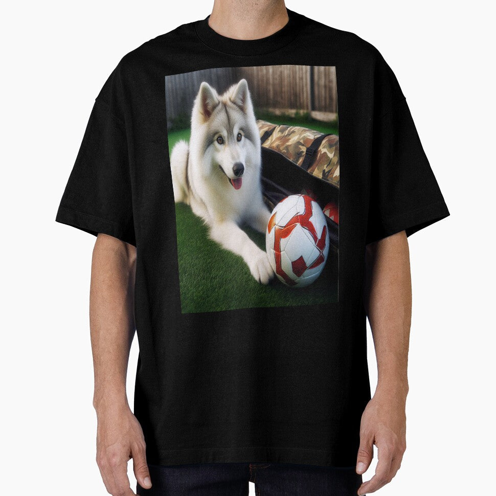 Dog playing ball by E.D.CH designs. - Adult & Kids T-Shirts, Sweatshirts & Hoodies apparel design preview 1